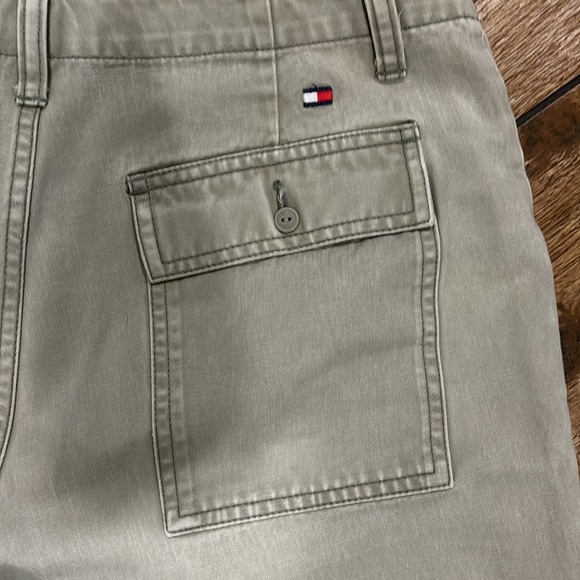 Tommy Hilfiger Floral Painted Canvas Jeans l Women's Size 8 l Gray Green Blue - Picture 6 of 7